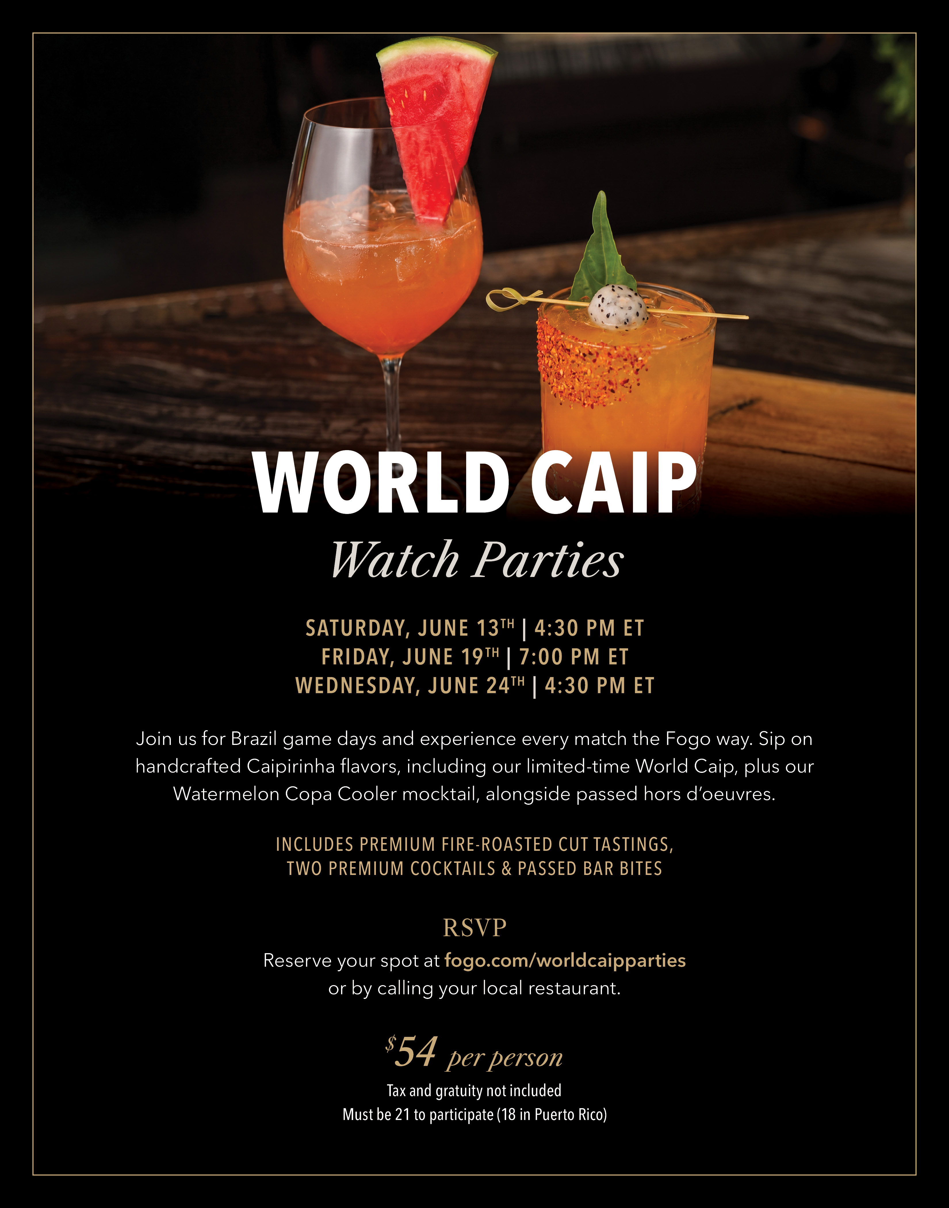 Fogo de Chao's World Caip Watch Party | Discover Atlanta