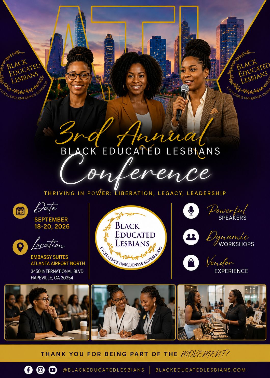 3rd Annual Black Educated Lesbians Conference: Thriving in Power