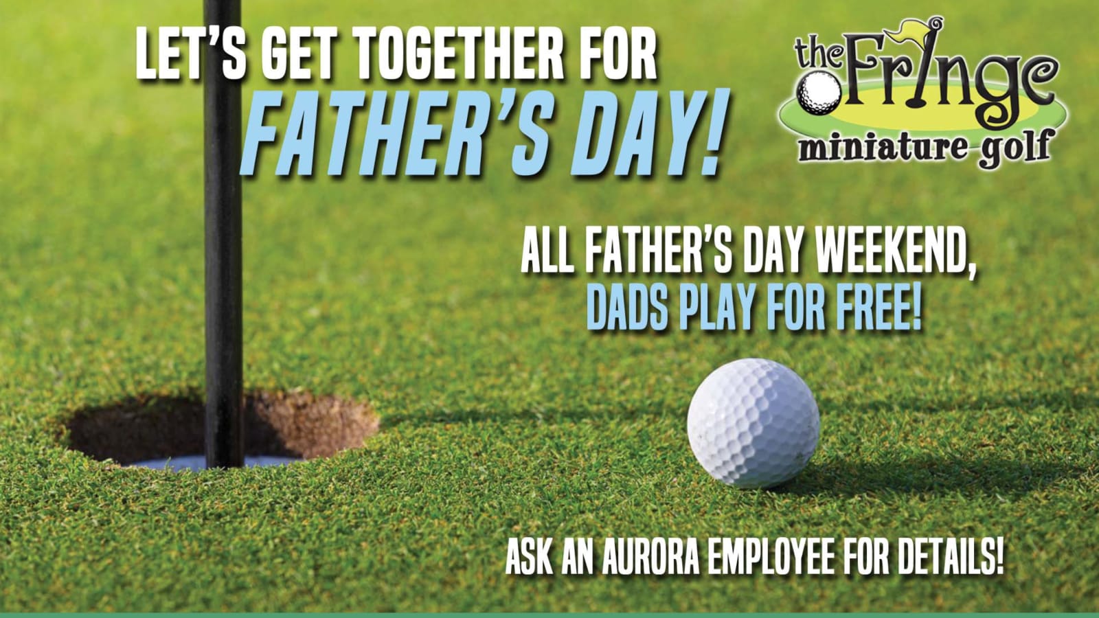 Fathers Day --Free Golf for Dad at Aurora Cineplex