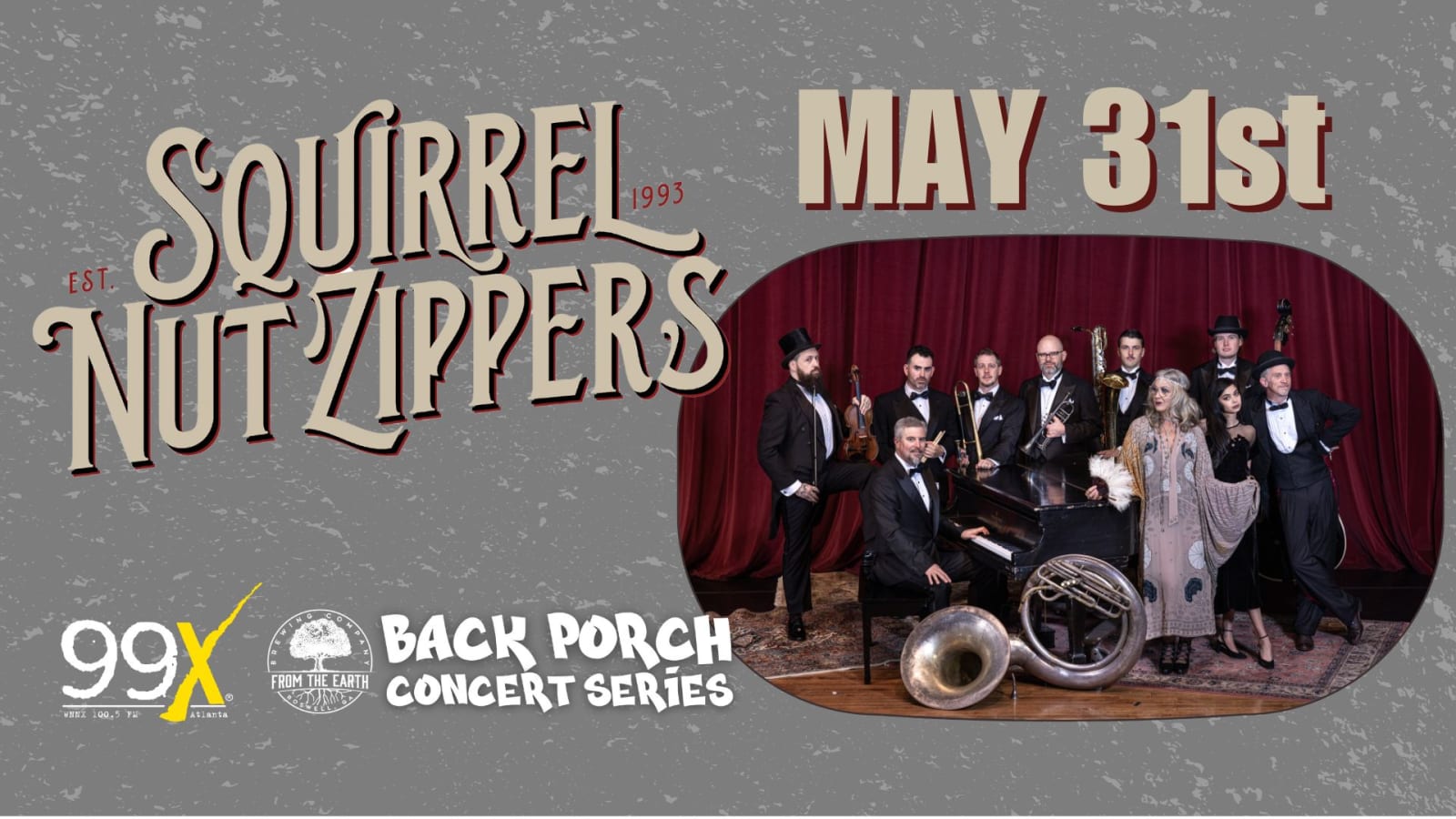 SQUIRREL NUT ZIPPERS at FTE BACK PORCH!