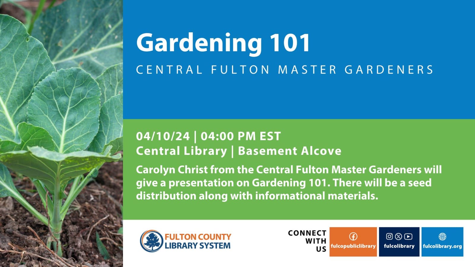 Gardening 101 @ Central Library