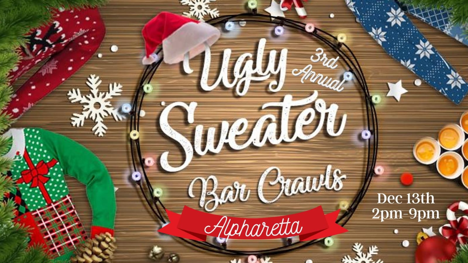 Alpharetta's 3rd Annual Ugly Sweater Bar Crawl