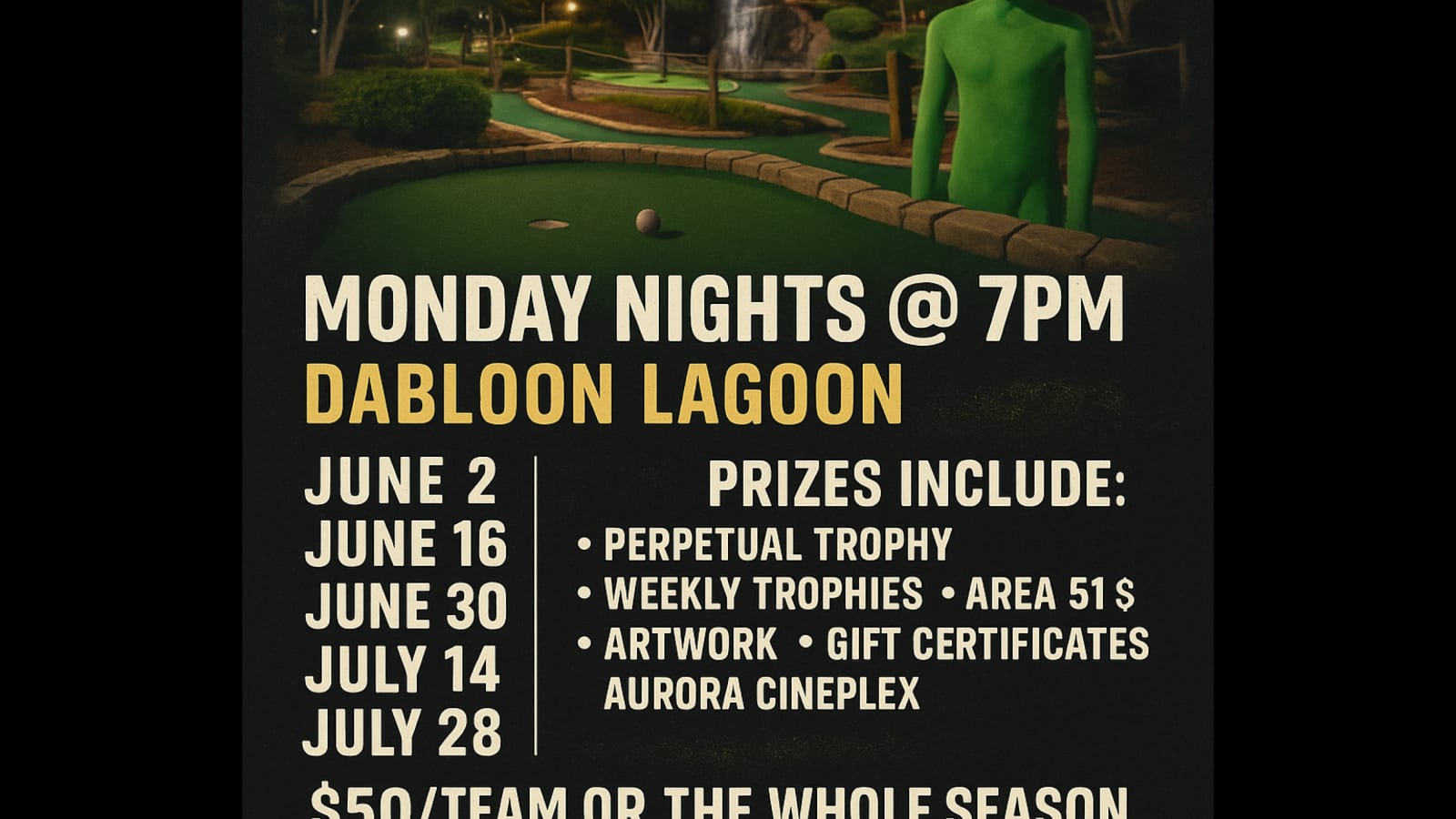 Area 51: Mini Golf Showdown--League Tournament