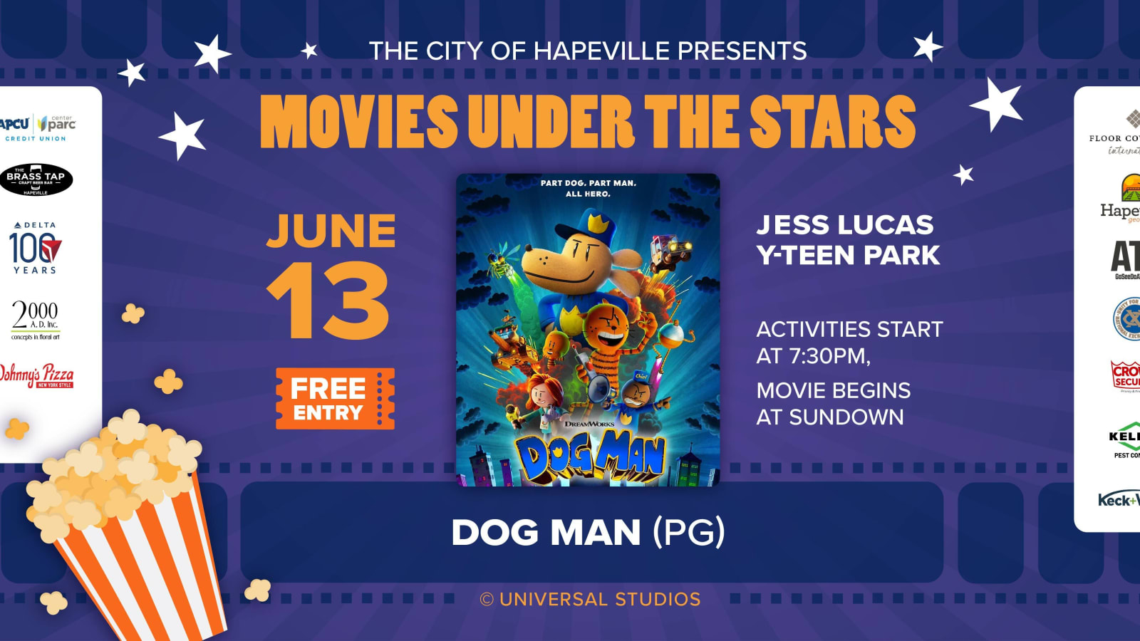Hapeville’s Movie Nights Under the Stars: Dog Man