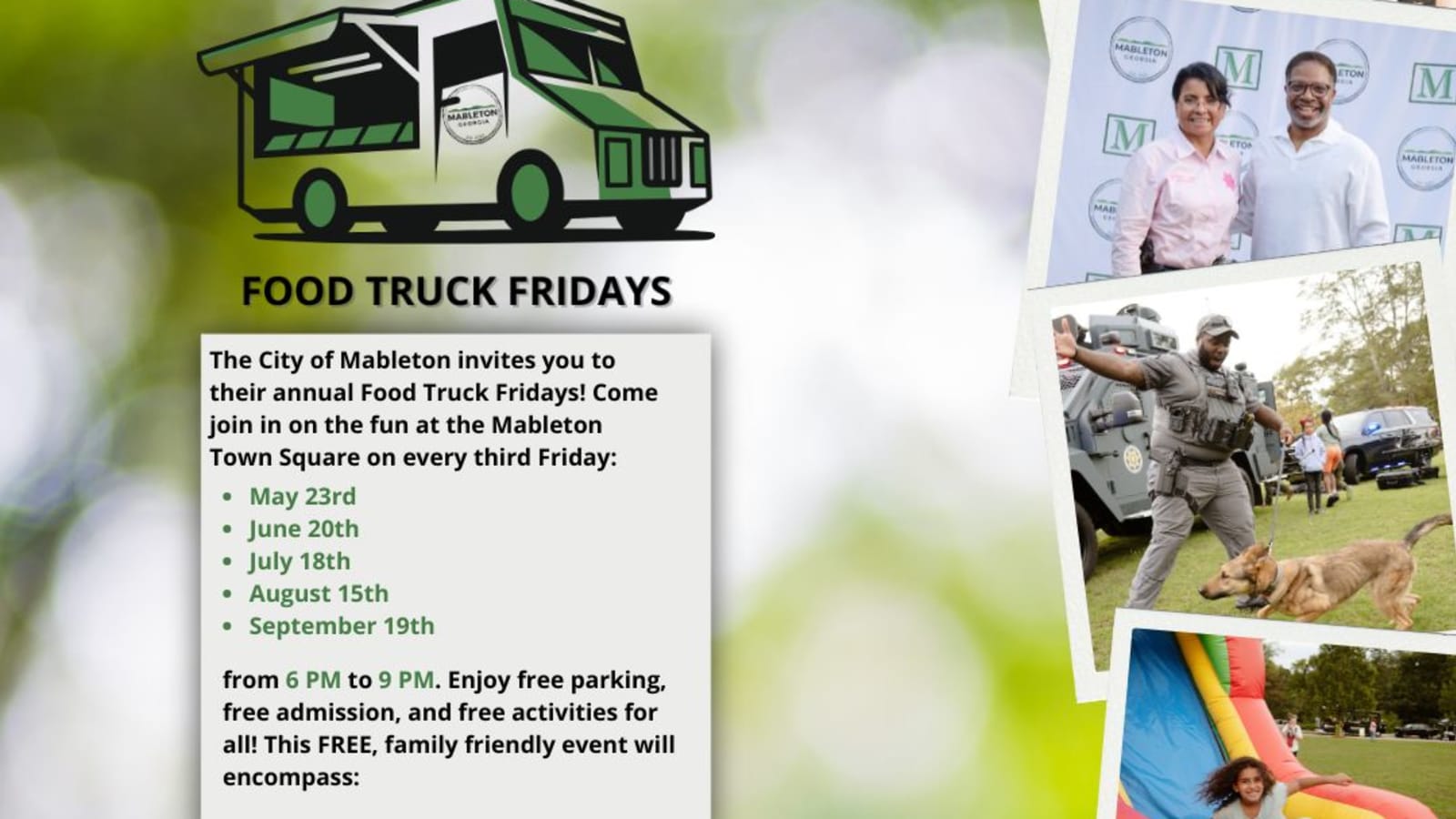 The City of Mableton Food Truck Fridays
