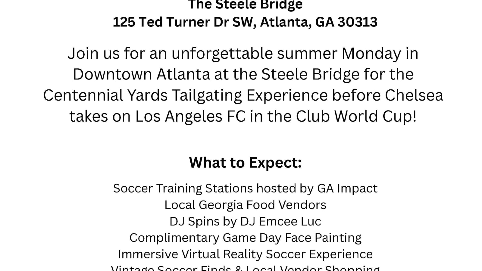 Centennial Yards Tailgating Experience