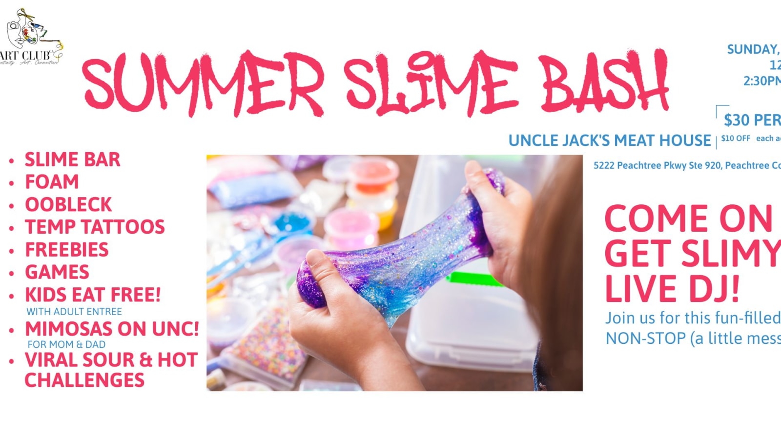 SUMMER KIDS BASH at Uncle Jack's Peachtree Corners