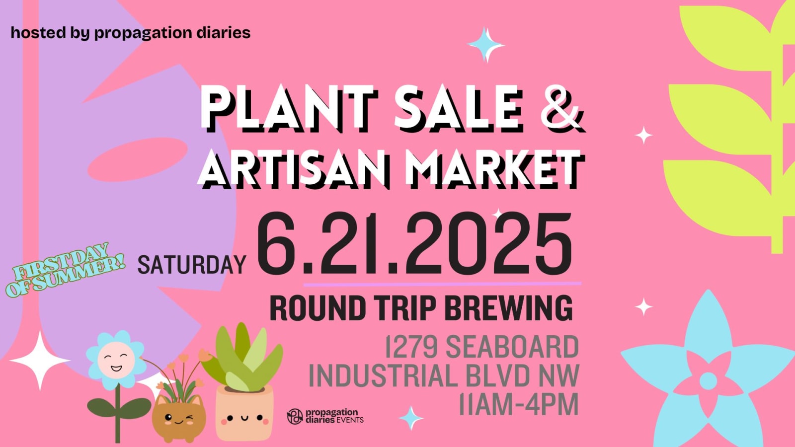 Plant Sale & Artist Market: Roundtrip Brewing