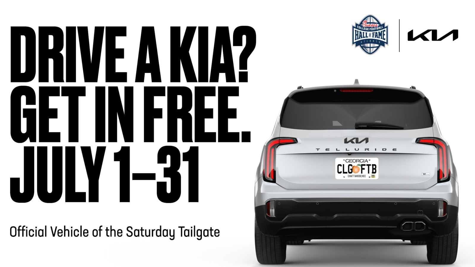 Free Entry for Kia Drivers All Month