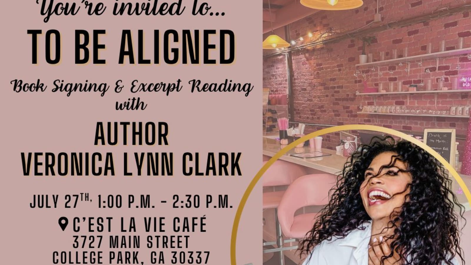 To Be Aligned Book Signing & Excerpt Reading