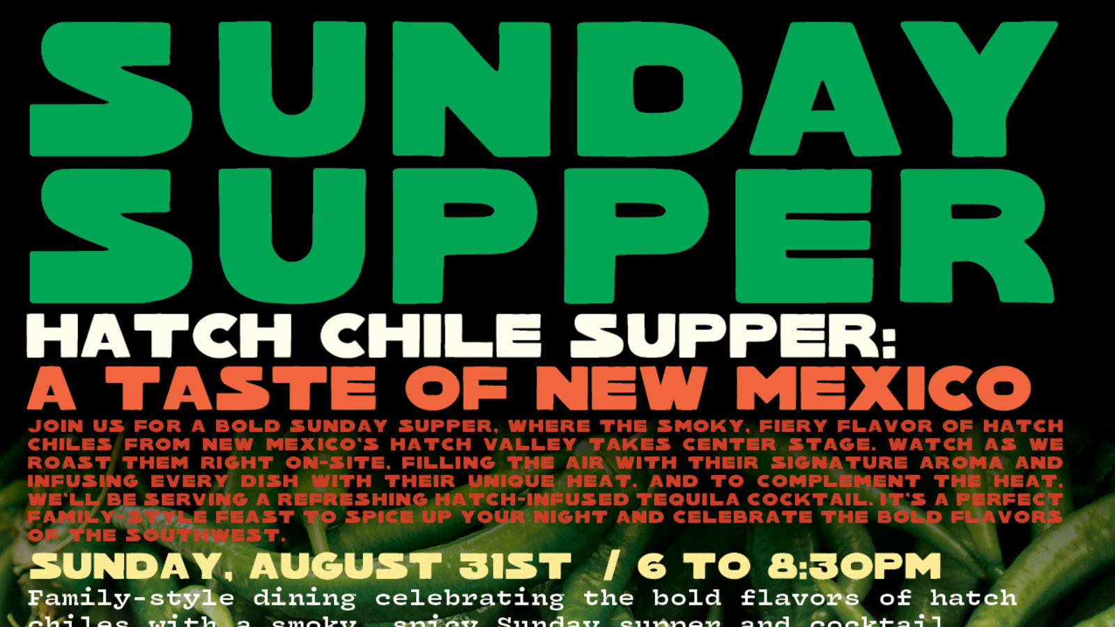 Spice Things Up at TWO urban licks’ Sunday Supper
