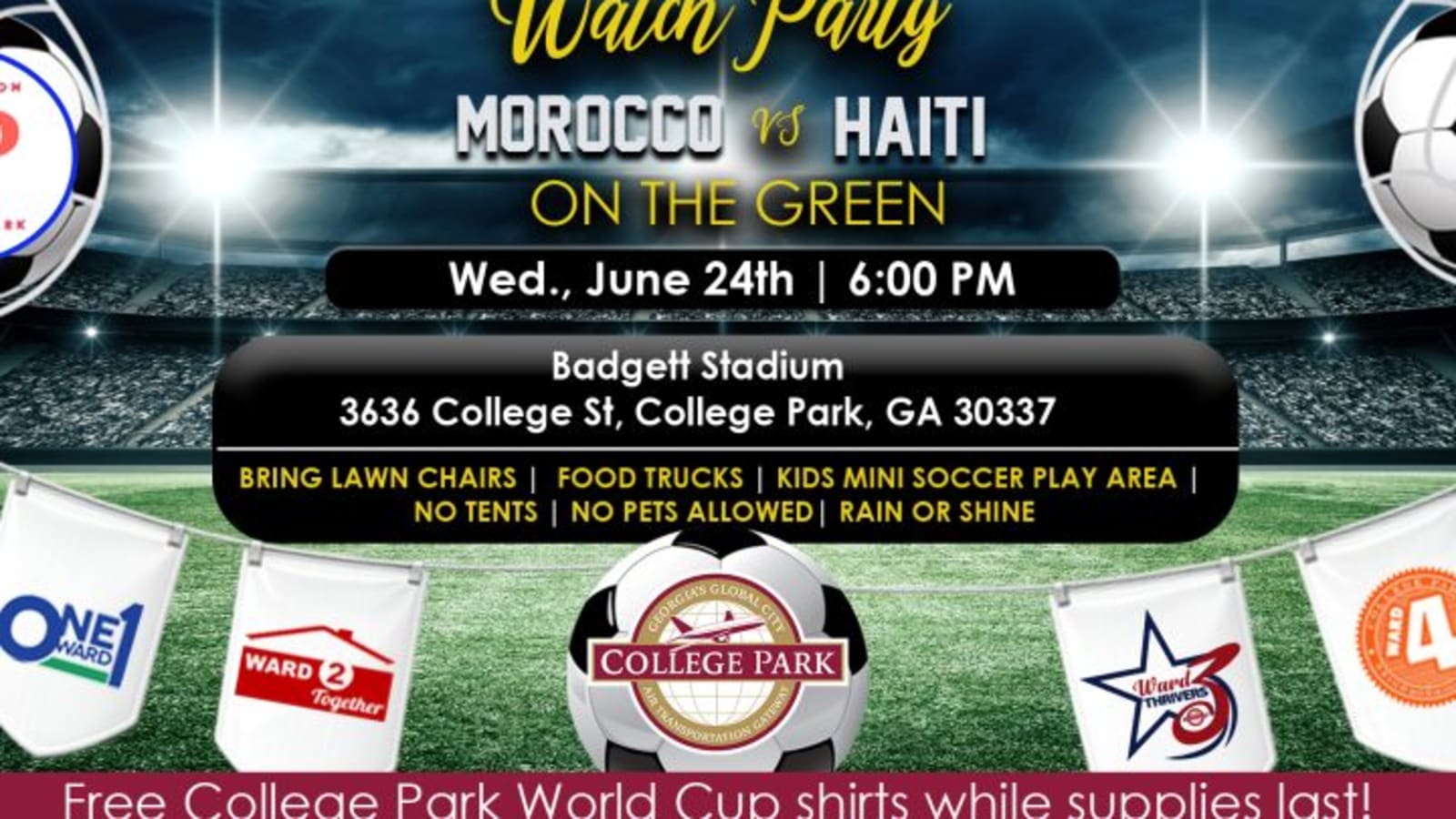 College Park Welcomes the World Watch Party