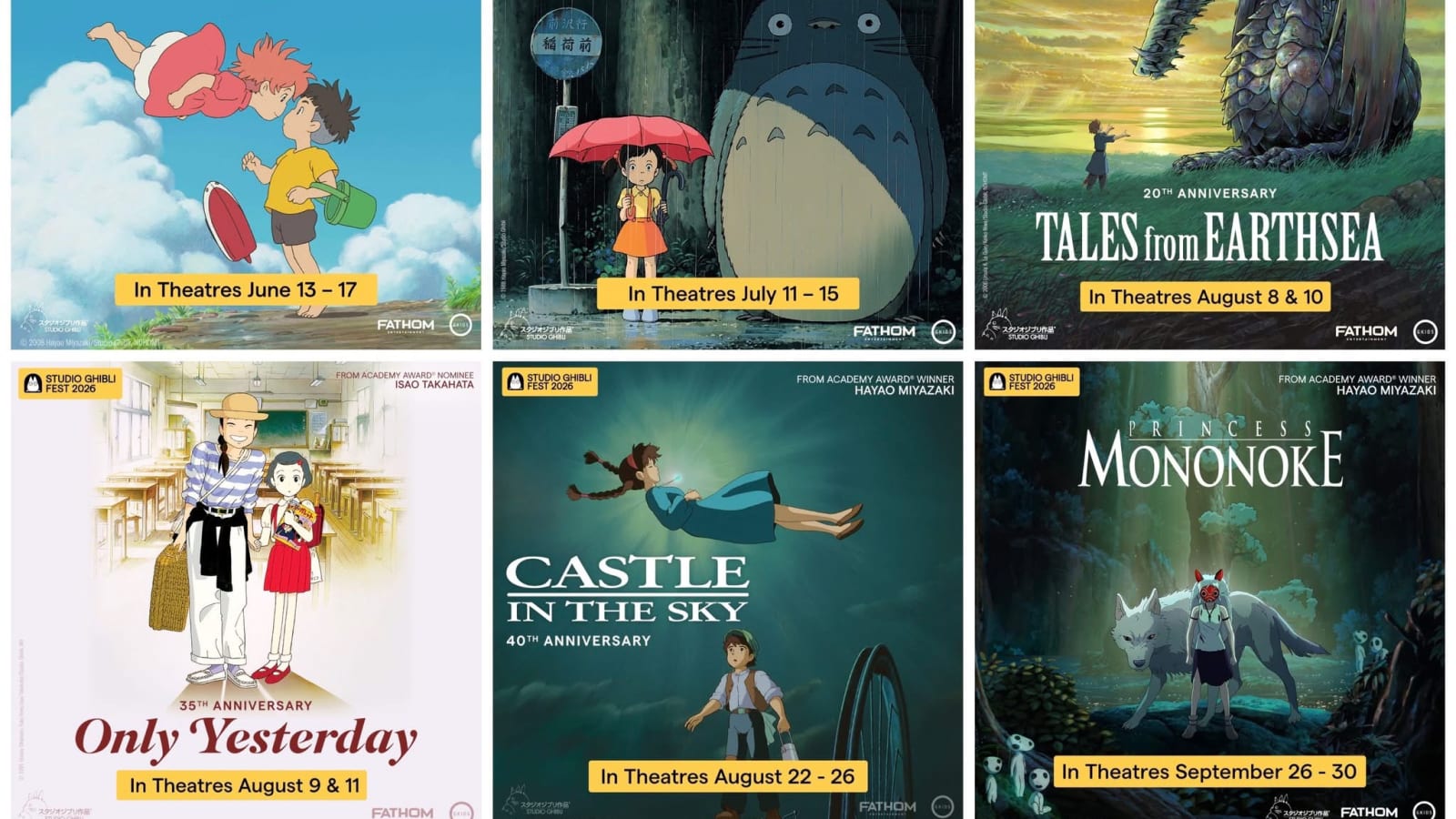 Studio Ghibli Film  Fest 2026 at Aurora Cineplex