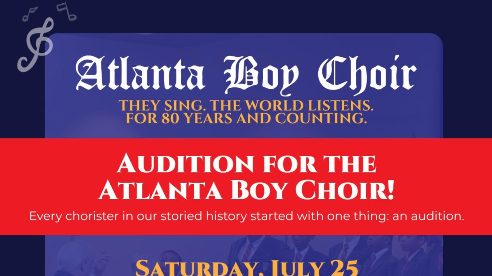 Atlanta Boy Choir Auditions