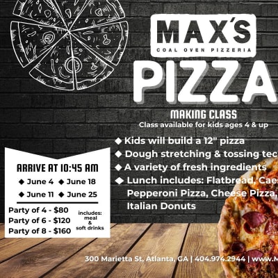 Max's pizza making class