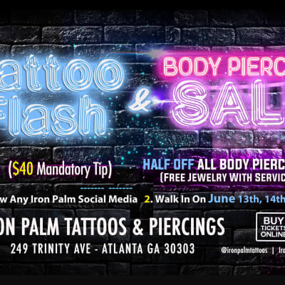 Friday 13th Weekend $13 TATTOOS For The Community!