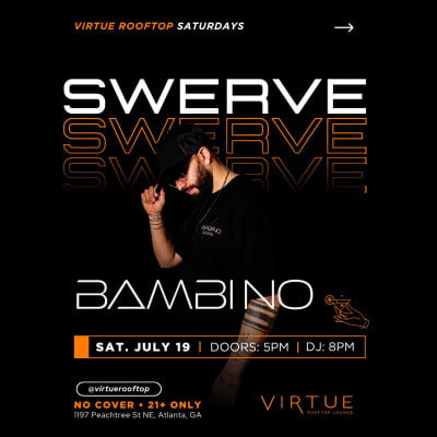 Swerve Saturday at Virtue Rooftop