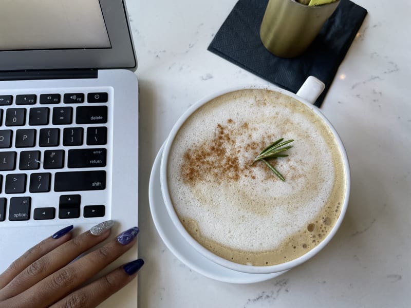 Have your coffee in cocktail form at The James Room.